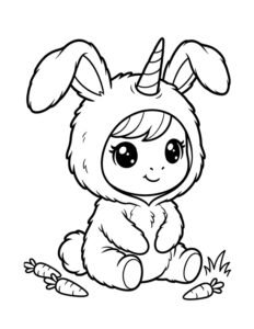 dibujo-unicornio-para-colorear-conejo