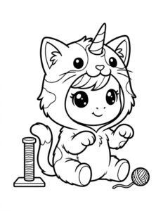 dibujo-unicornio-para-colorear-gato