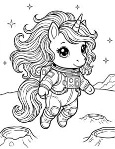 dibujo-unicornio-para-colorear-espacial