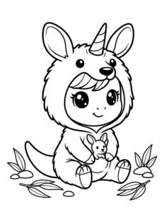 Dibujos de unicornios disfrazados para colorear 